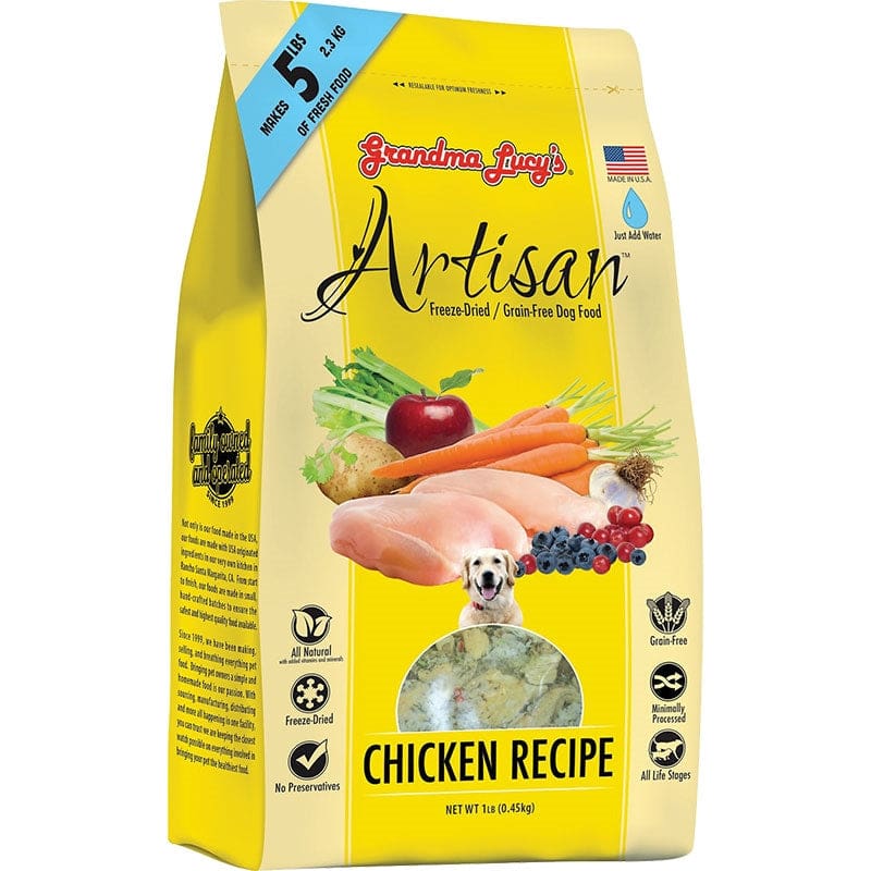 Grandma Lucys Dog Freeze-Dried Artisan Grain Free Chicken 1Lb - Pet Supplies - Grandma Maes