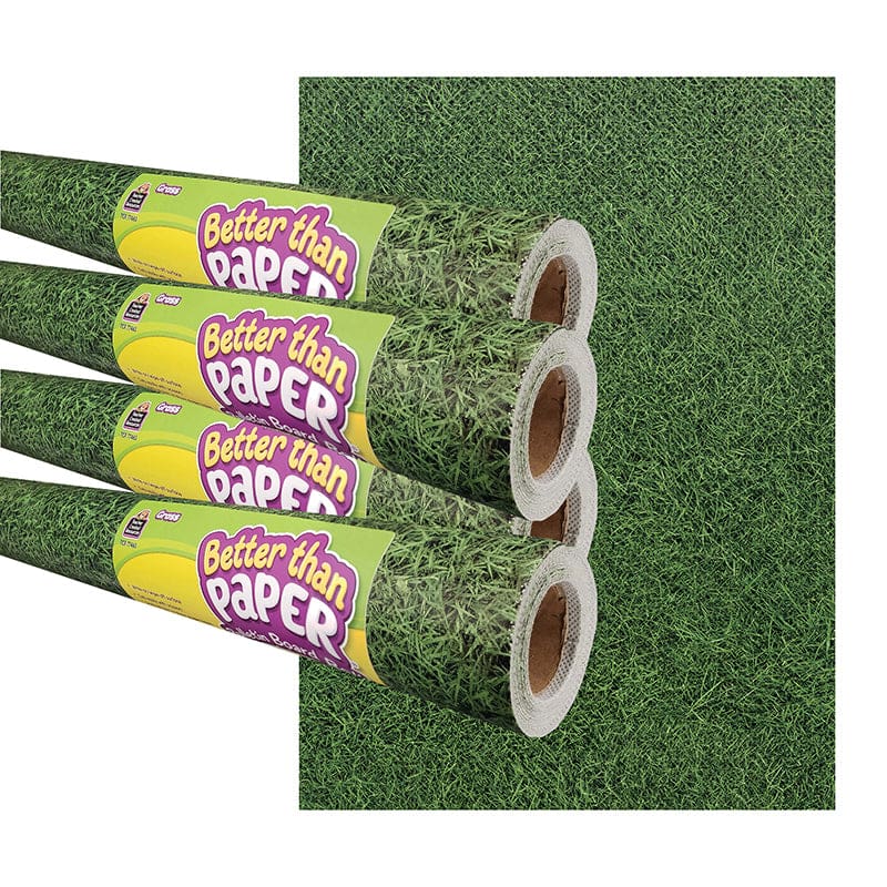 Grass Bettr Papr Bulletin Roll 4/Pk - Bulletin Board & Kraft Rolls - Teacher Created Resources