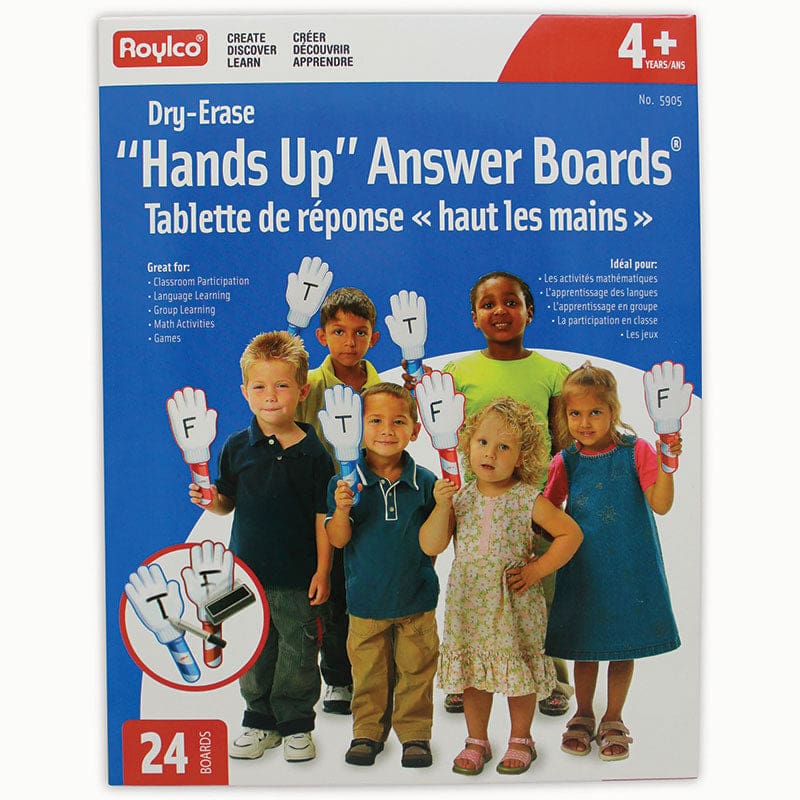 Hands Up Dry Erase Answer Boards - Dry Erase Boards - Roylco Inc.