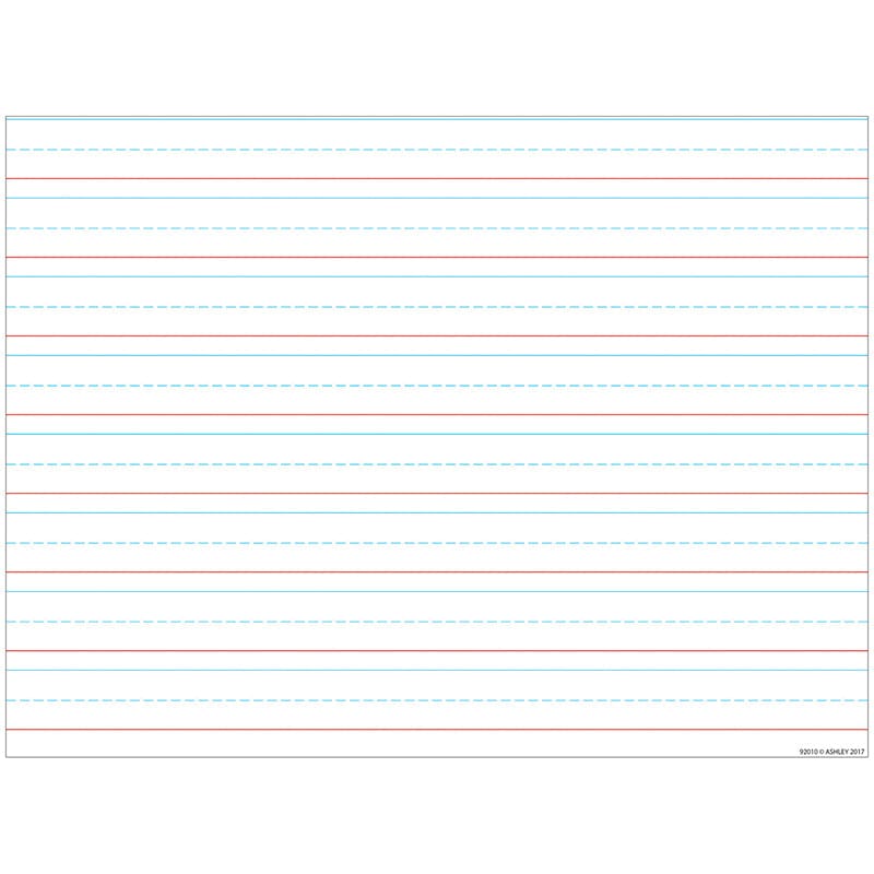 Handwriting 3/4 Lined 17X22 Smart Poly Chart (Pack of 12) - Language Arts - Ashley Productions