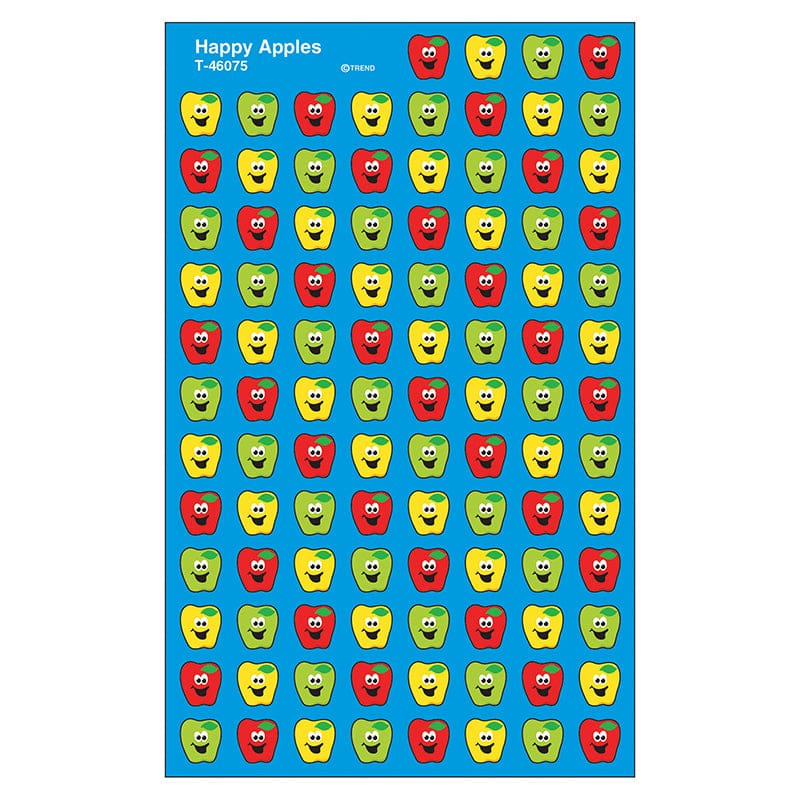 Happy Apples Supershape Superspots/Shapes Stickers (Pack of 12) - Stickers - Trend Enterprises Inc.