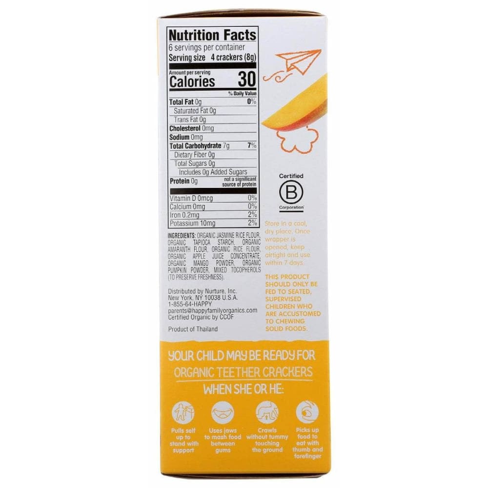 HAPPY BABY Happy Baby Cracker Teethr Mngo Pmpkn, 1.7 Oz