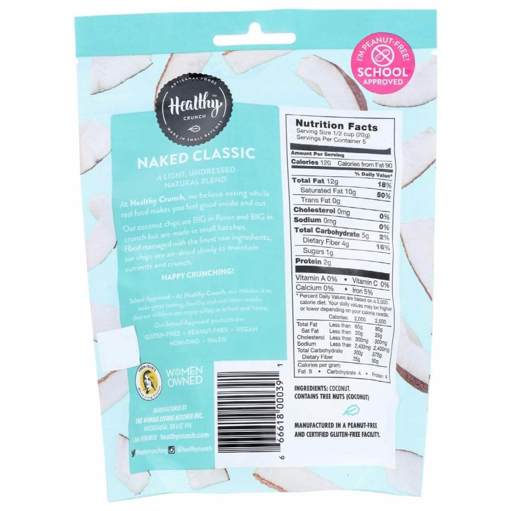 HEALTHY CRUNCH Healthy Crunch Naked Classic Coconut Chips, 3.5 Oz