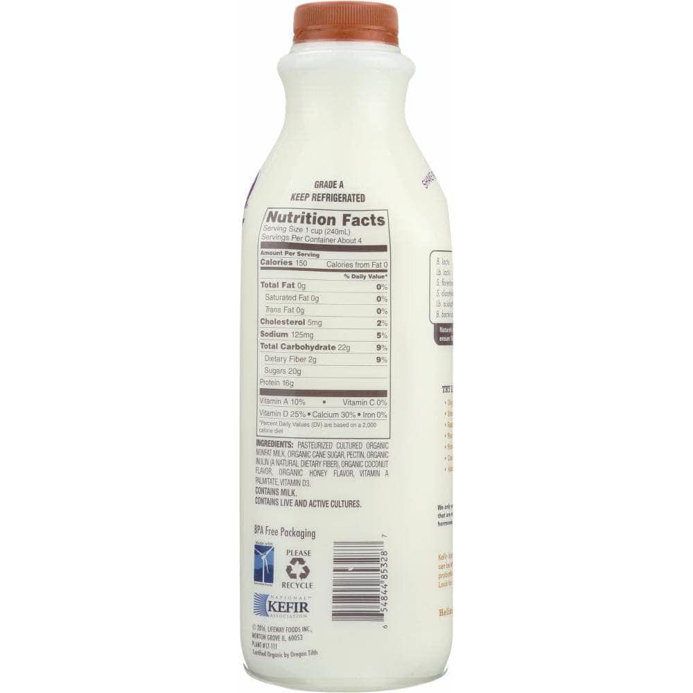 Helios Helios Organic Greek Coconut and Honey Nonfat Kefir, 32 oz