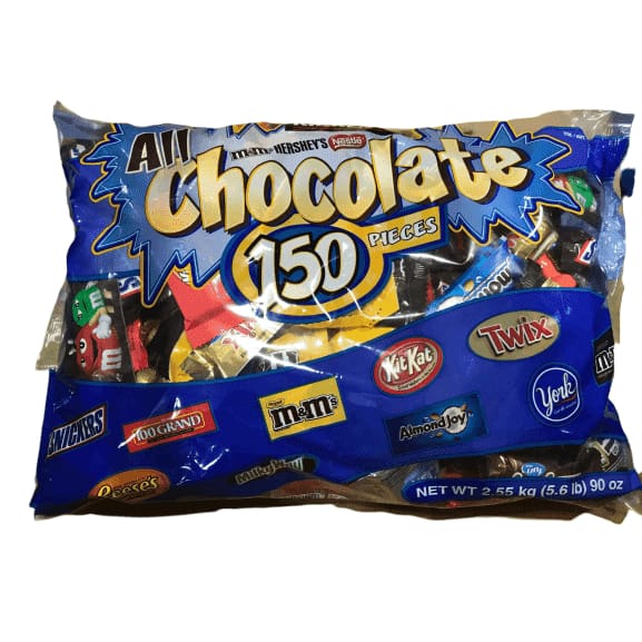 Hershey's All Chocolate Pieces, 150 Pcs, 90 Ounce Bag - ShelHealth.Com