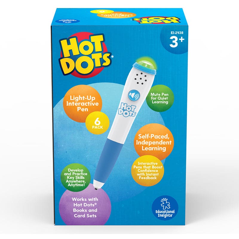 Hot Dots Light-Up Interact Pen 6/Pk - Hot Dots - Learning Resources