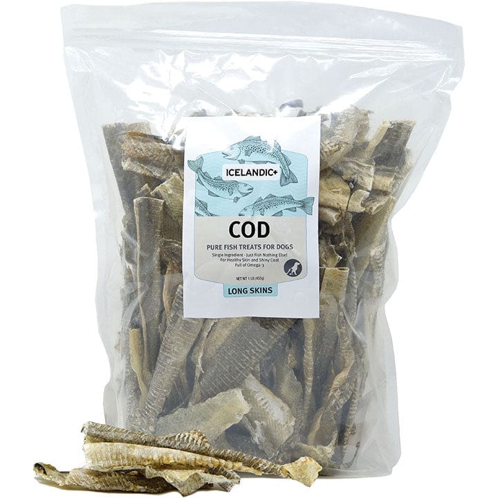 Icelandic Dog Cod Skin Pieces 16Oz - Pet Supplies - Icelandic