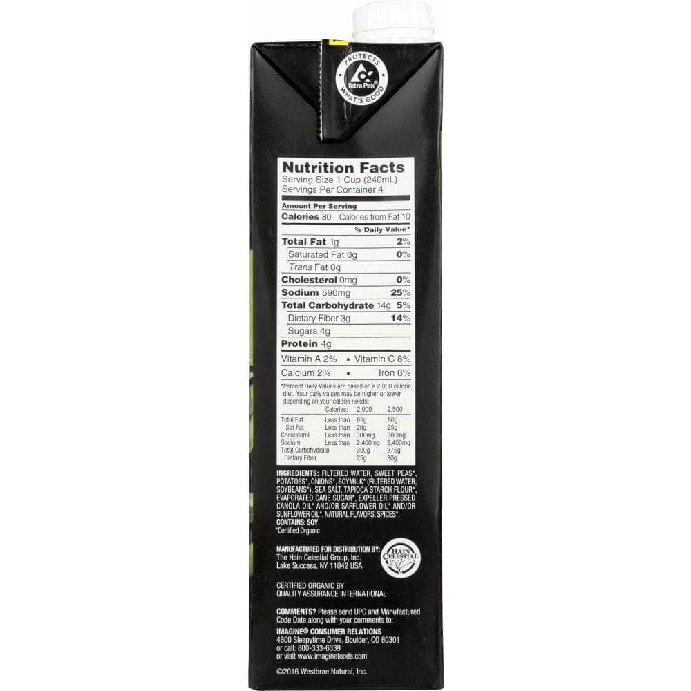 Imagine Foods Imagine Organic Creamy Sweet Pea Soup, 32 oz