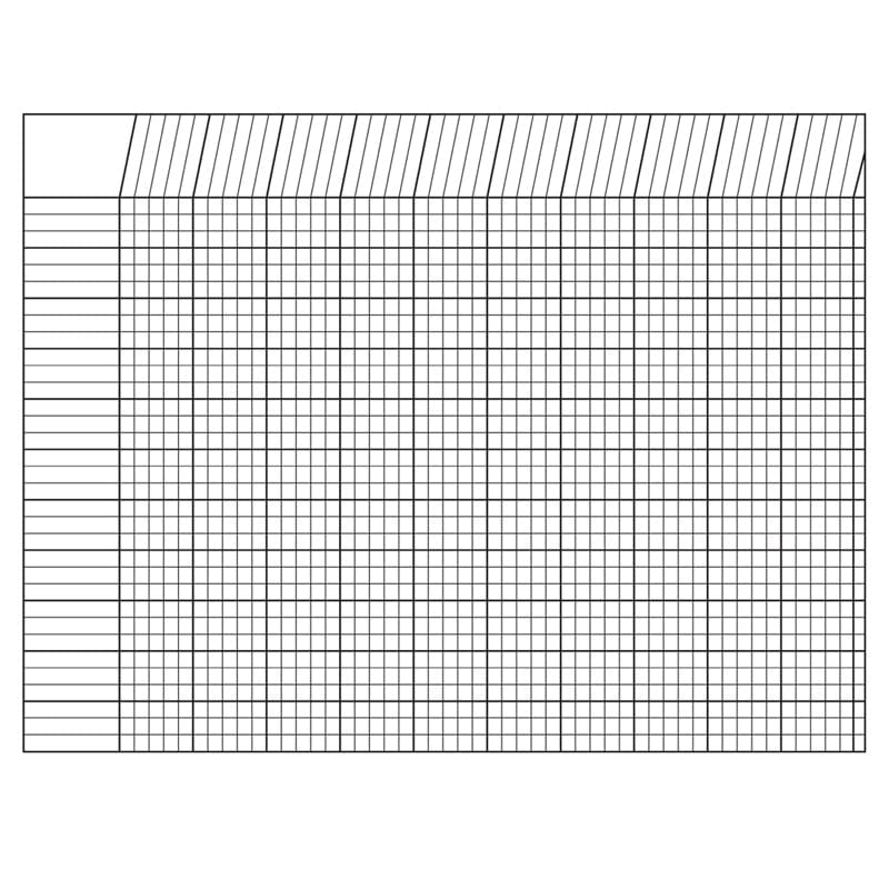 Incentive Chart Horizontal White 28 X 22 (Pack of 12) - Incentive Charts - Creative Shapes Etc. LLC