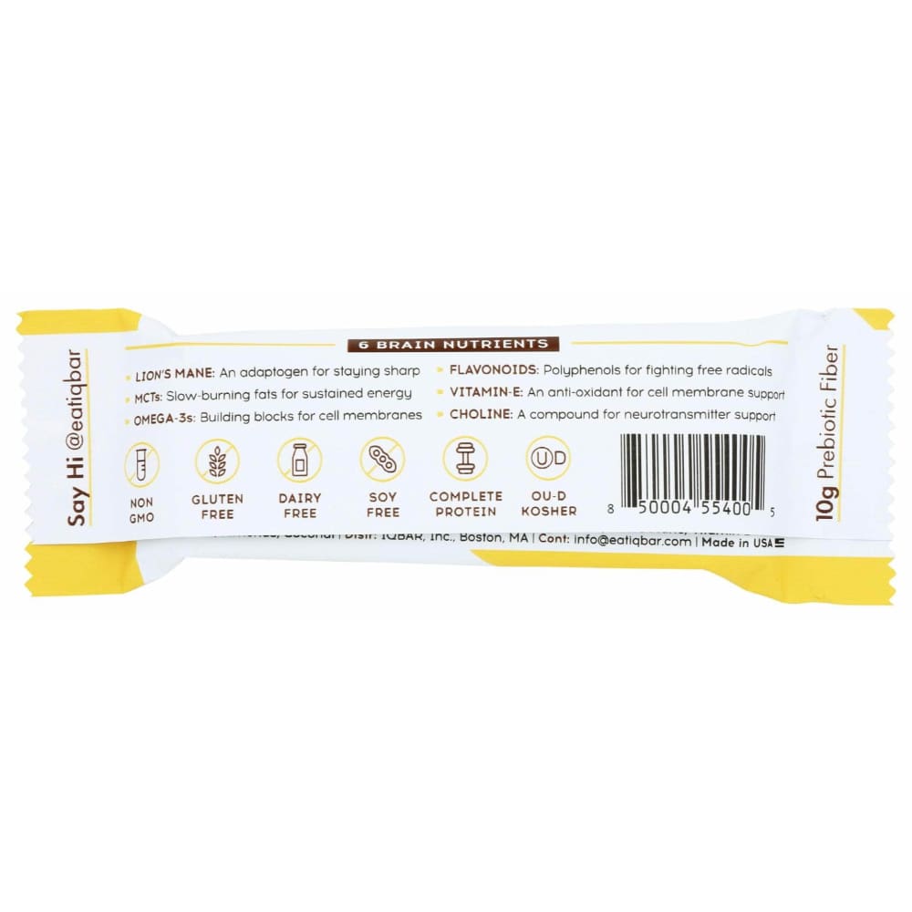 IQ BAR Grocery > Nutritional Bars IQ BAR: Peanut Butter Chip Bar, 1.6 oz