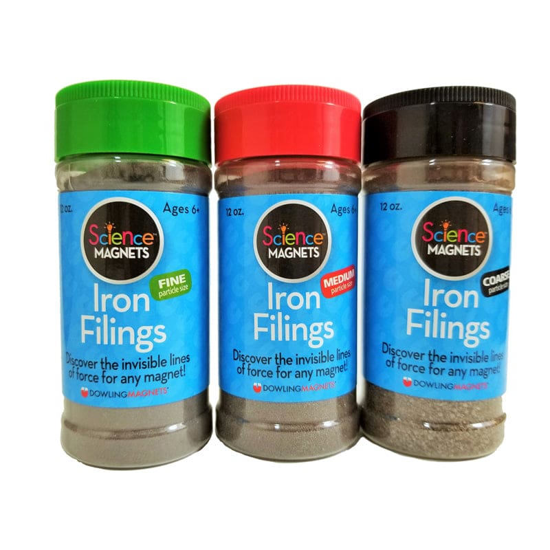 Iron Filings Variety Pack (Pack of 3) - Magnetism - Dowling Magnets