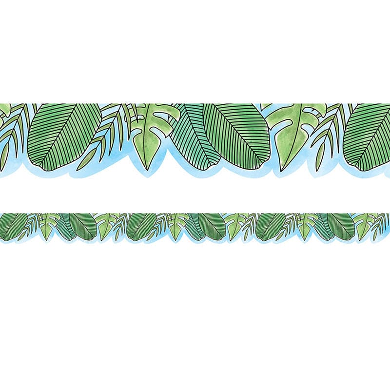 Jumbo Leaves Safari Friends Border Ez Border (Pack of 8) - Border/Trimmer - Creative Teaching Press