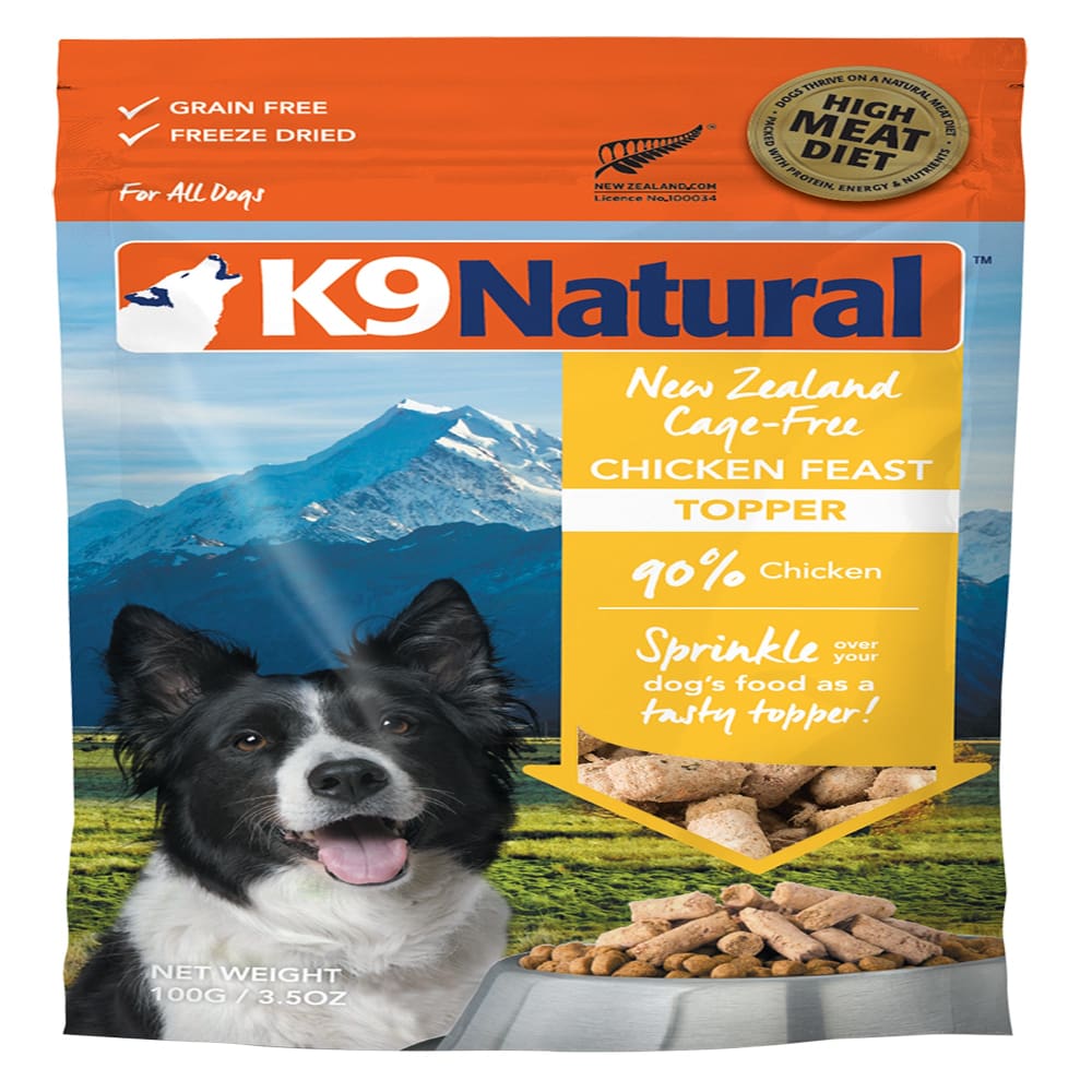 K9 Natural Dog Freeze Dried Topper Chicken 3.5 Oz. ShelHealth