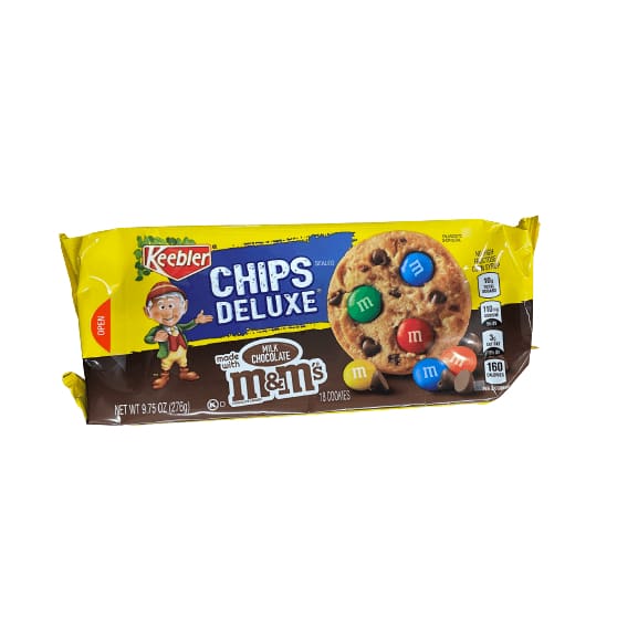 Keebler Chips Deluxe Milk Chocolate M&M's Cookies 9.75 Oz EXP 05/2024