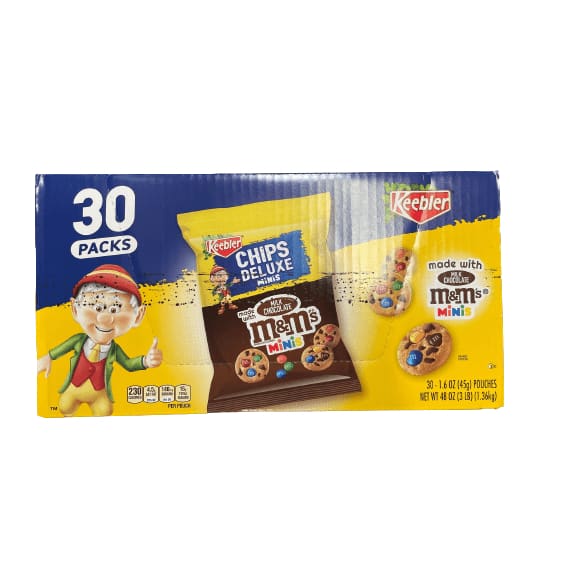 Keebler Chips Deluxe Minis M&Mโs 30 x 1.6 oz. - Keebler
