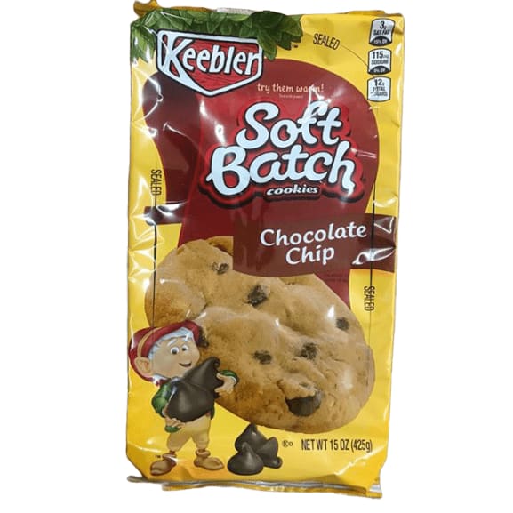 Keebler Soft Batch Cookies, Chocolate Chip, 15 oz (Case of 4) ShelHealth