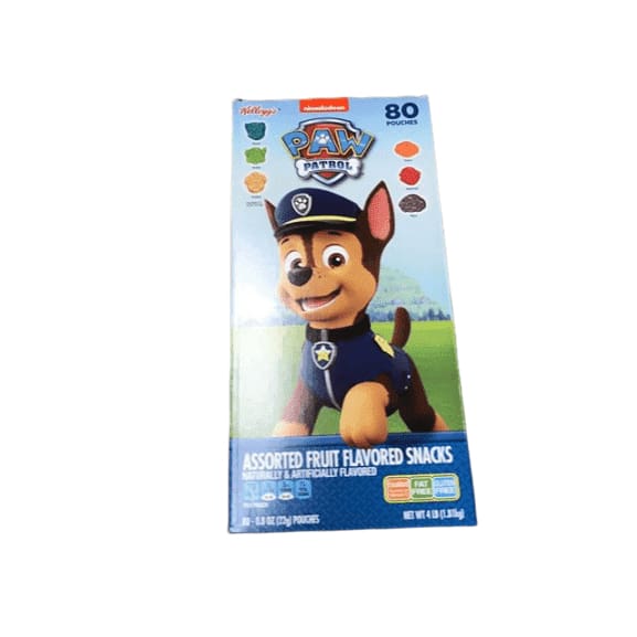 Kellogg's Paw Patrol Assorted Fruit Flavored Snacks, 80 ct, 4 lbs. - ShelHealth.Com