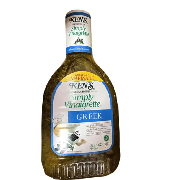 Kens Steak House Simply Vinaigrette Greek Salad Dressing, 32 oz