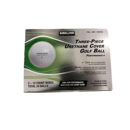 Kirkland Signature 3-Piece Urethane Cover Golf Ball, 2-Dozen (24 Balls Total) - ShelHealth.Com