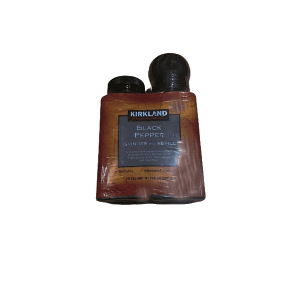 Kirkland Signature Black Pepper Adjustable Grinder with Refill, 12.6 Ounces - ShelHealth.Com