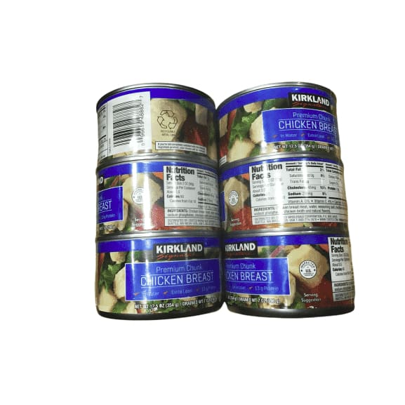 Kirkland Signature Chicken Breast, Premium Chunk, 6x12.5 Ounce Cans - ShelHealth.Com