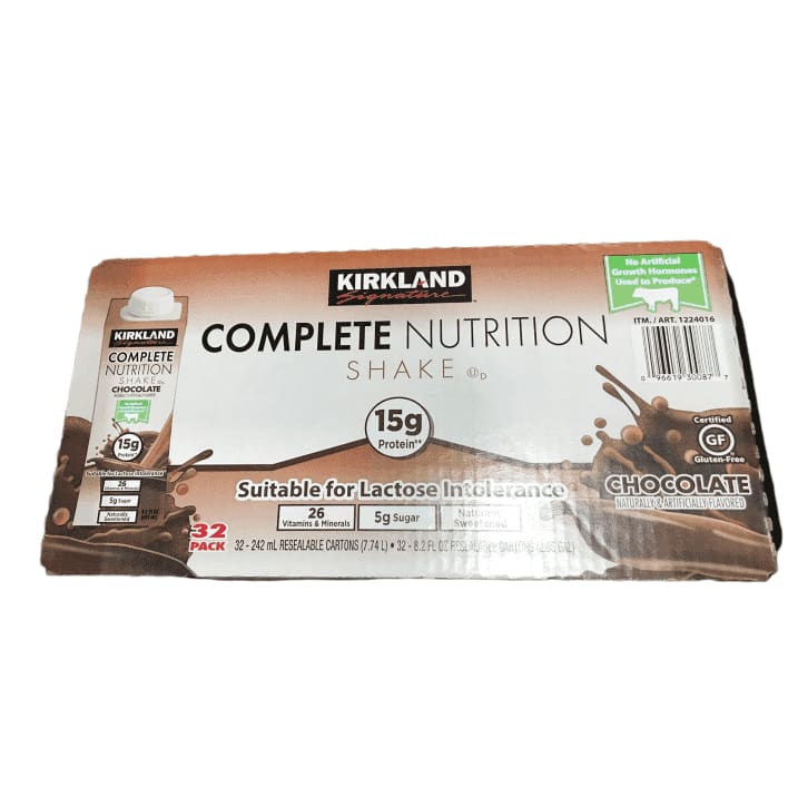 Kirkland Signature Complete Nutritional Shake, Chocolate, 8.2 oz., 32 Count - ShelHealth.Com