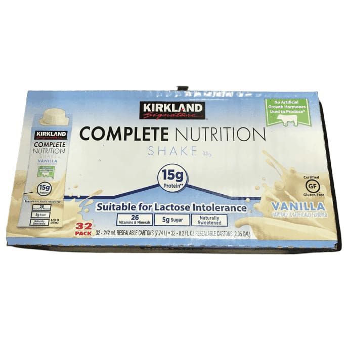 Kirkland Signature Complete Nutritional Shake, Vanilla, 8.2 oz., 32 Count - ShelHealth.Com