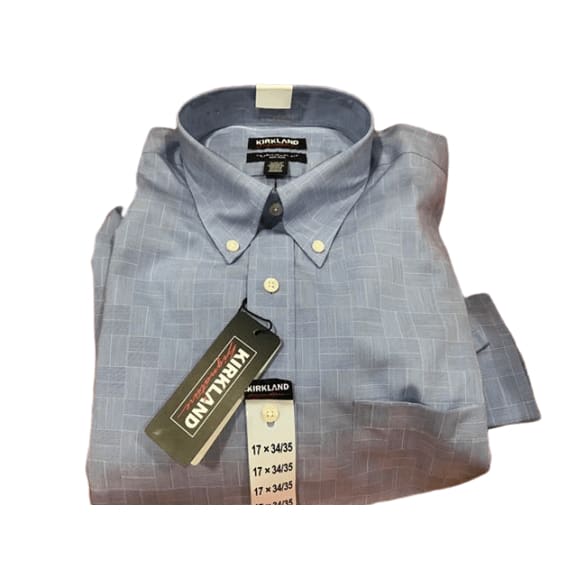 kirkland dress shirt Kirkland Signature Men's Button Down Dress Shirt, 17 x 34/35