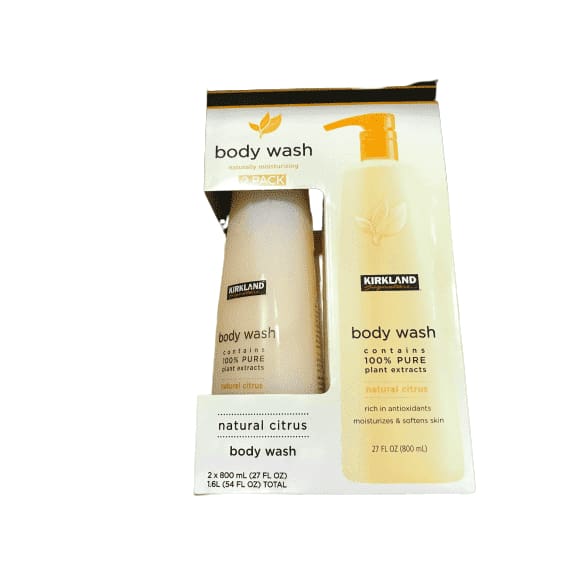 Kirkland Signature Natural Citrus Body Wash 2pk, 27 Ounce - ShelHealth.Com