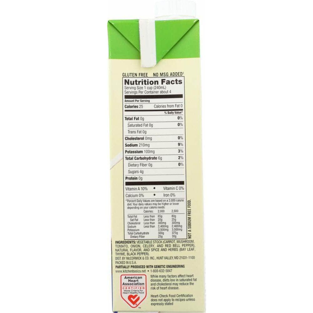 Kitchen Basics Kitchen Basics Unsalted Vegetable Cooking Stock, 32 Oz