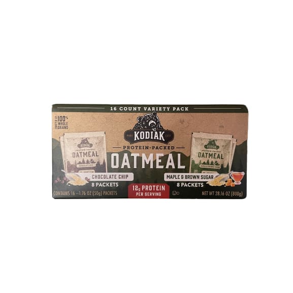 Kodiak Protein-Packed Oatmeal Chocolate Chip & Maple & Brown Sugar 28.16 oz. - Kodiak
