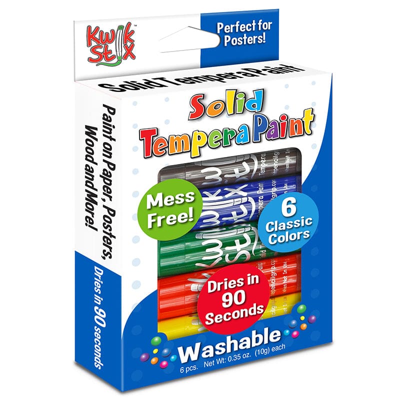 Kwik Stix Tempera Paint 6Pk Primary Colors (Pack of 8) - Paint - The Pencil Grip