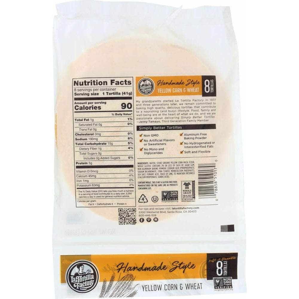La Tortilla Factory La Tortilla Factory Hand Made Yellow Corn Tortillas, 11.57 oz