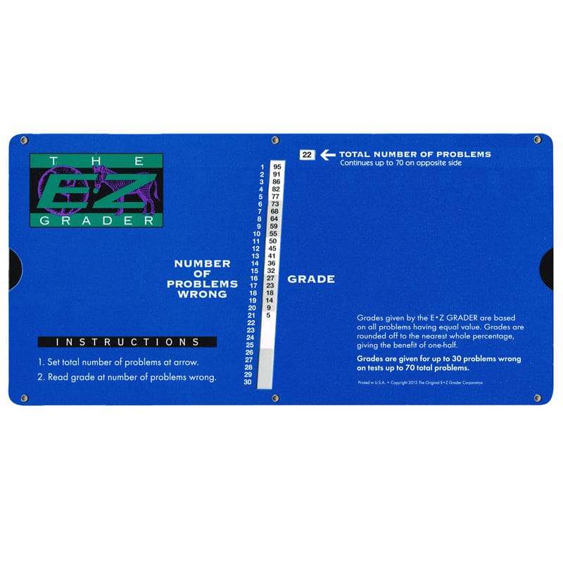 Large Print E-Z Grader Royal Blue (Pack of 6) - Graders - Original E-Z Grader