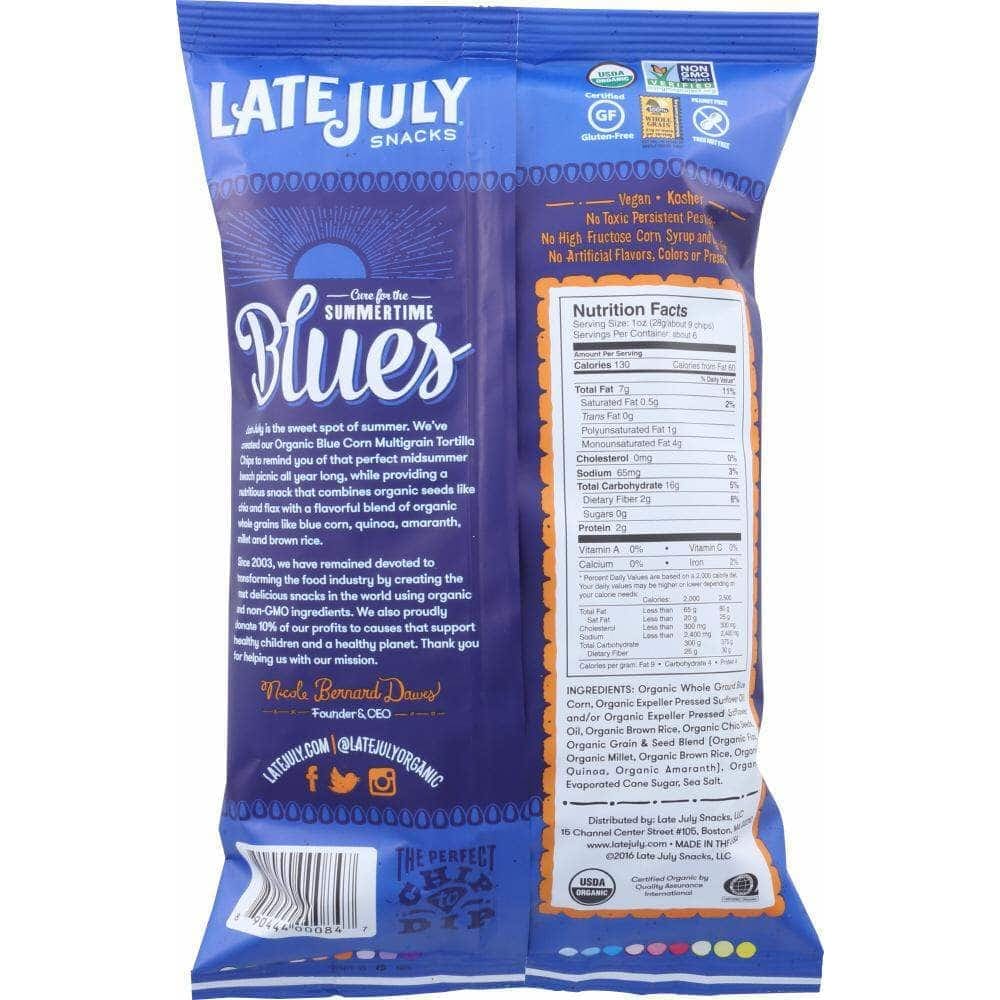 Late July Snacks Late July Snacks Organic Multigrain Snack Chips Gluten Free Summertime Blues, 5.5 Oz
