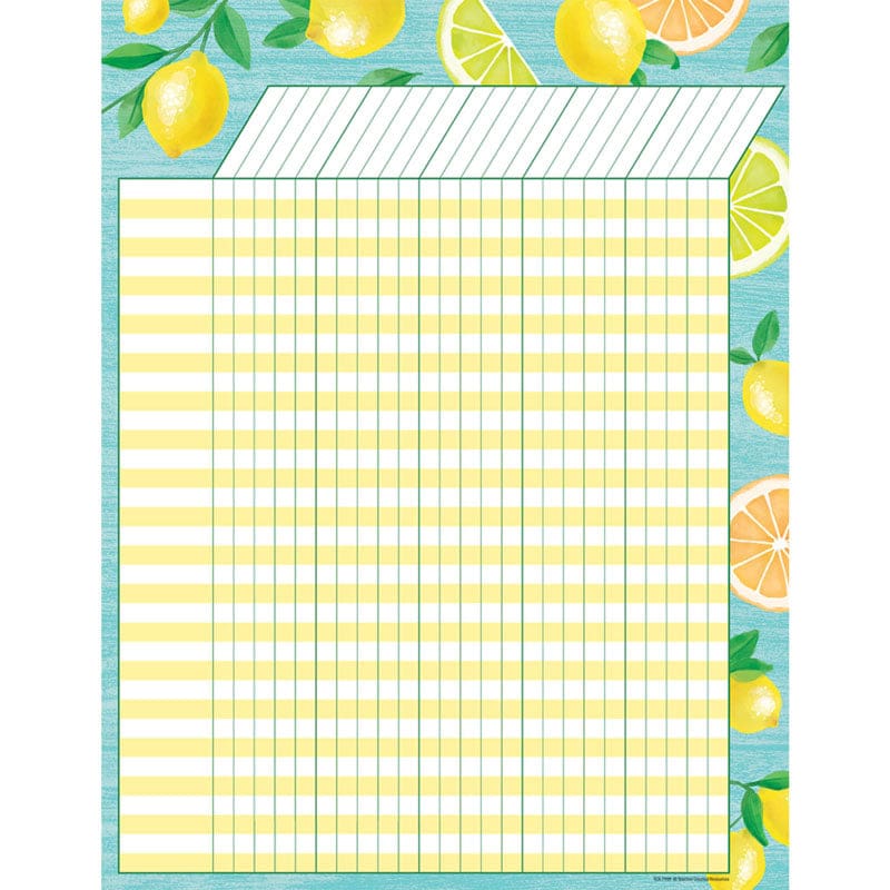 Lemon Zest Incentive Chart (Pack of 12) - Incentive Charts - Teacher Created Resources