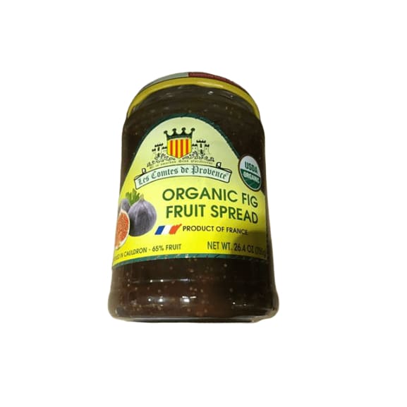 Les Comtes de Provence Organic Fig Fruit Spread Jam Made in France, 26.4 Ounce - ShelHealth.Com