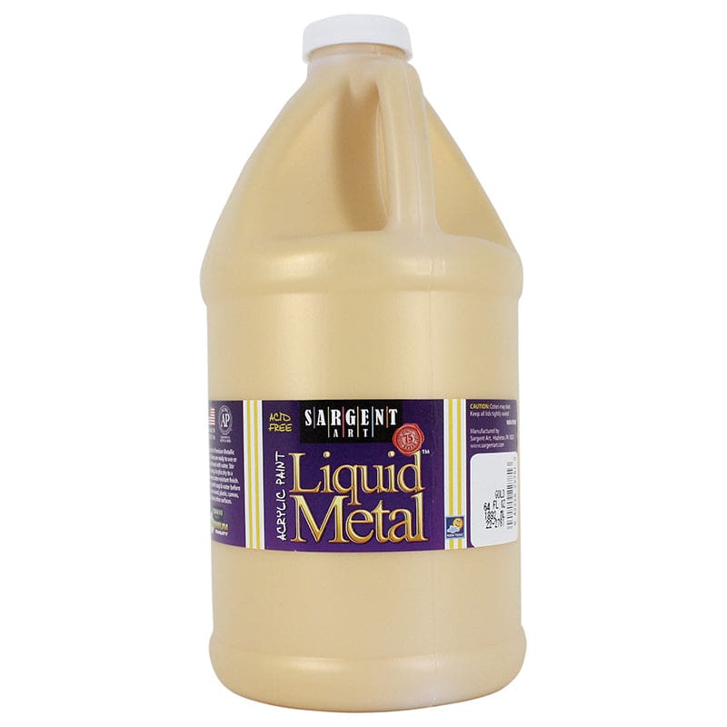 Liquid Metal Acry Paint 64 Oz Gold - Paint - Sargent Art Inc.