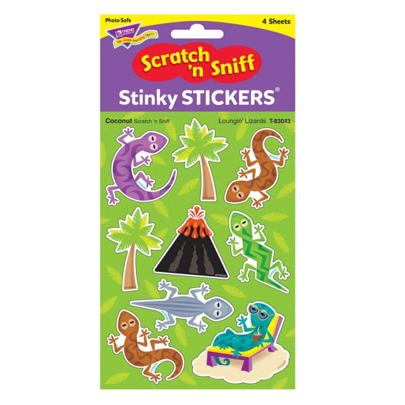 Loungin Lizards Stinky Stickrs 36Ct (Pack of 12) - Stickers - Trend Enterprises Inc.
