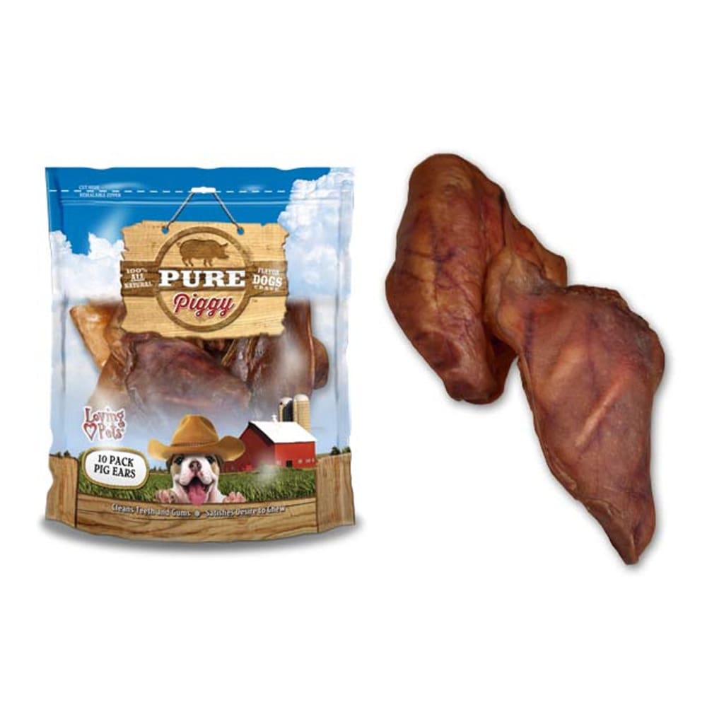 Loving Pets Be Chewsy Pig Ear Dog Treat 1ea-10 pk - Pet Supplies - Loving Pets