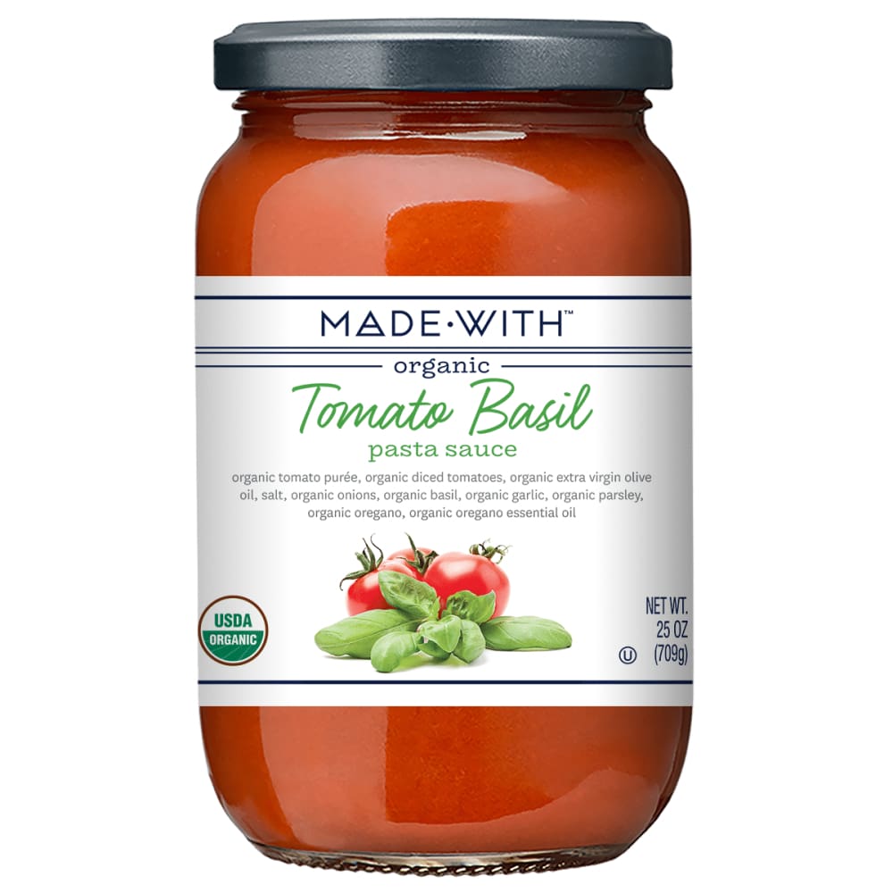 MADE WITH MADE WITH Sauce Pasta Tmto Bsl Org, 25 oz