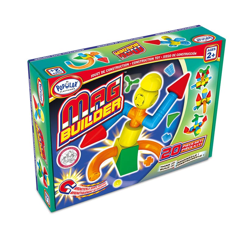 Mag Builder 20 Pcs - Blocks & Construction Play - Popular Playthings