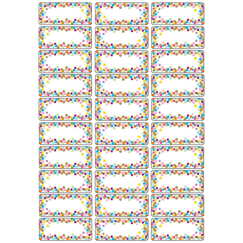 Magnetic Nameplates Confetti 30 Pcs (Pack of 6) - Name Plates - Ashley Productions