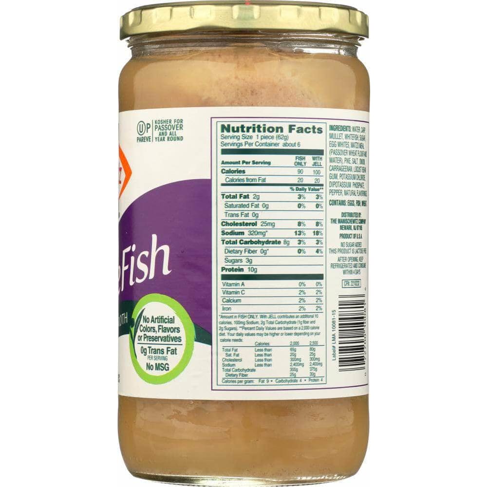 Manischewitz Manischewitz Fish Gefilte Sweet Jelled Broth, 24 oz