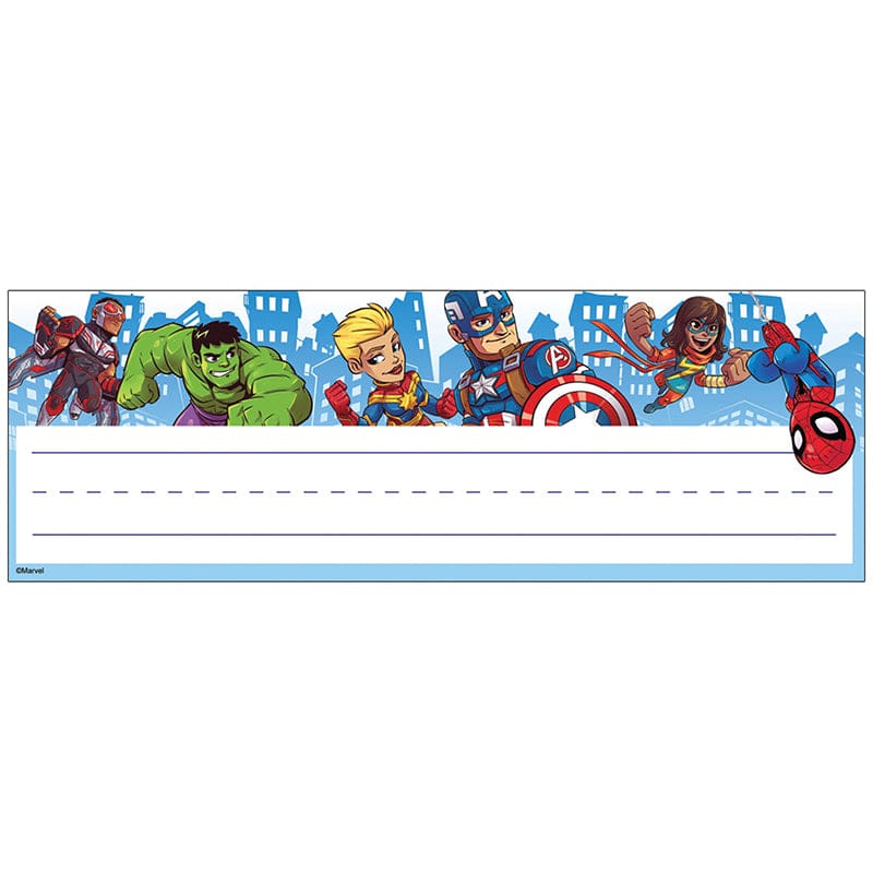 Marvel Super Hero Adventure Name Plates Self Adhesive (Pack of 6) - Name Plates - Eureka