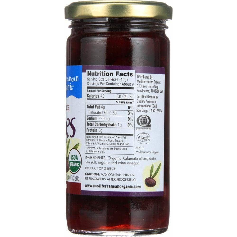Mediterranean Organic Mediterranean Organics Organic Pitted Kalamata Olives, 8.1 Oz
