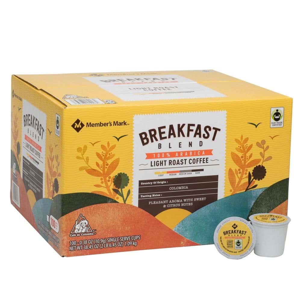 Member’s Mark Breakfast Blend Single-Serve Cups (100 ct.) - Coffee Tea & Cocoa - Member’s Mark