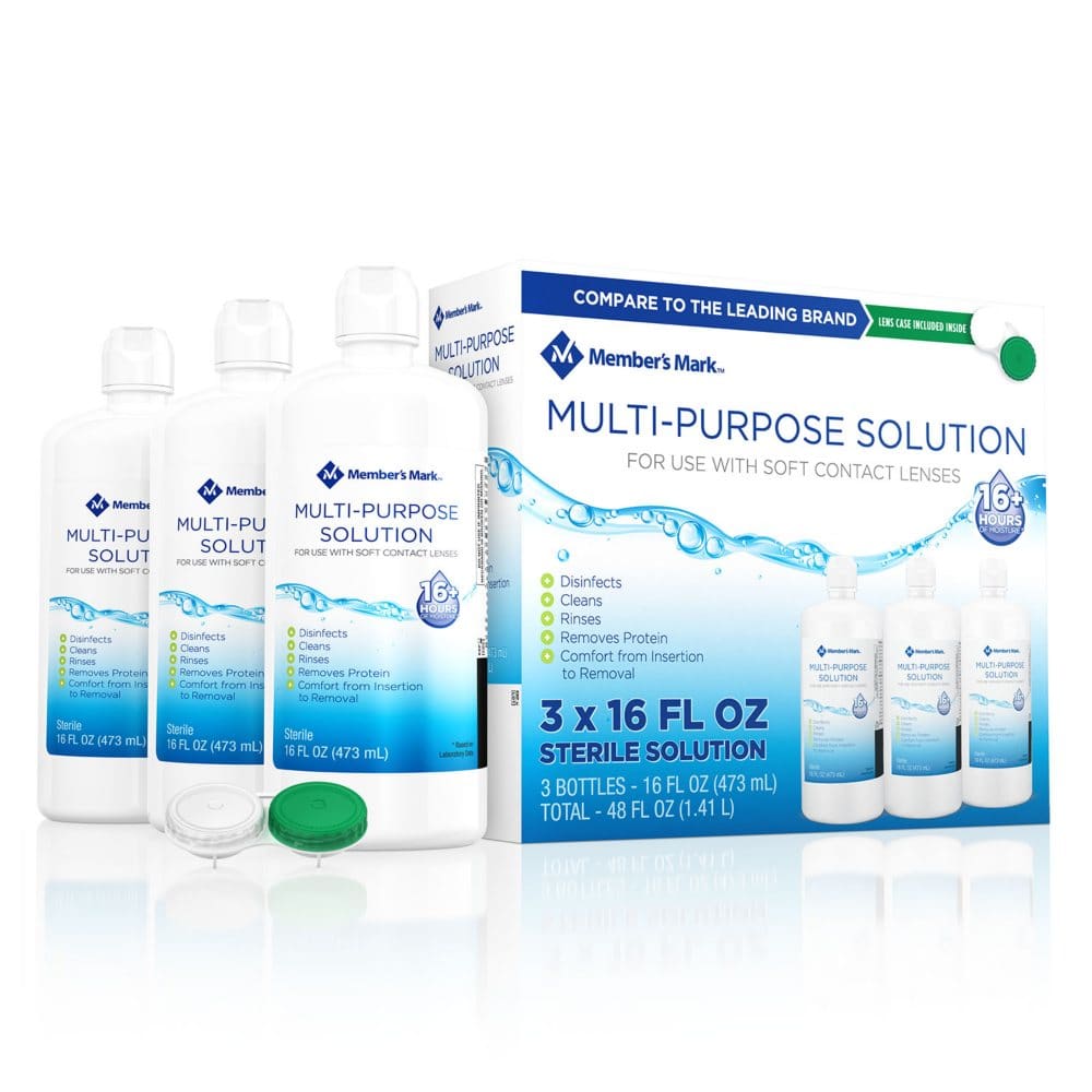 Member’s Mark Multi-Purpose Solution (16 fl. oz. 3 pk.) - Contact Solution & Eye Drops - Member’s Mark