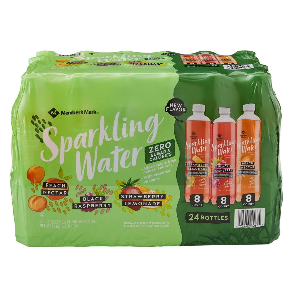 Member’s Mark Sparkling Water Variety Pack (17oz / 24pk) - Bottled Water - Member’s Mark