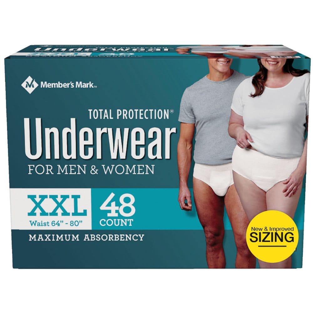 Member’s Mark Total Protection Incontinence Underwear for Men and